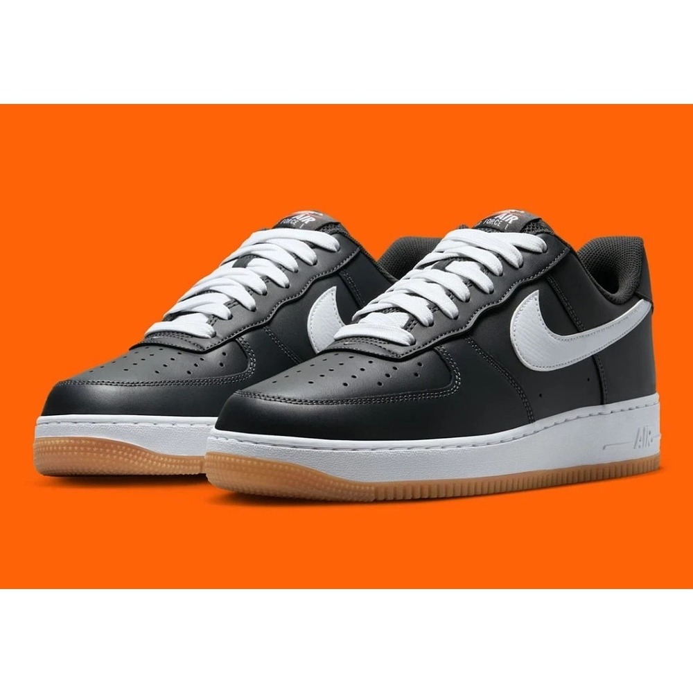 Nike Air Force 1 '07 LV8 Anthracite White Gum Yellow Nby II7630-001 sz 11 Men's